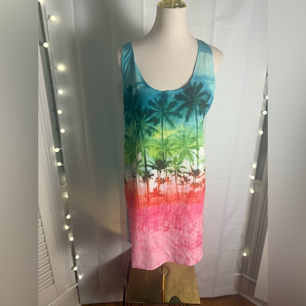 OP Multicolor Palm Tree Swim Coverup Large